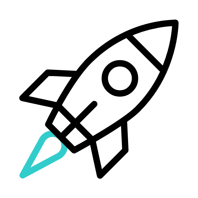Animation GIF d'une fusée symbolisant les nombreuses années d'expertise de l'entreprise Abshore 