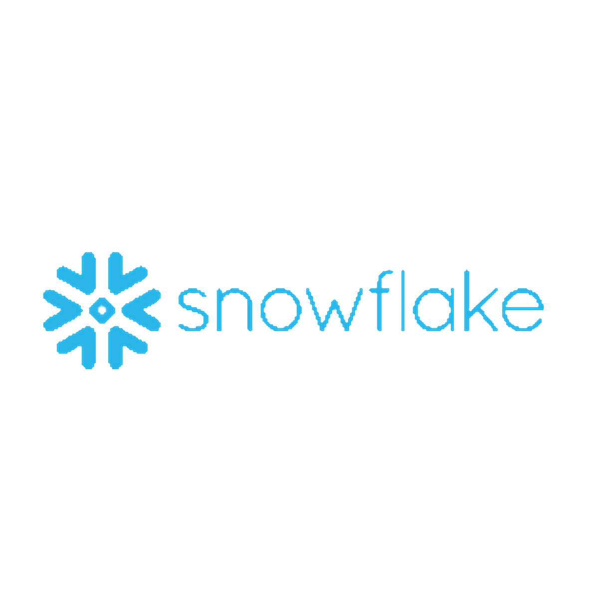 Logo de Snowflake, une plateforme de données basée sur le cloud